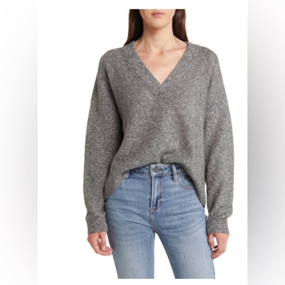 Treasure & Bond Wool Blend Sweater Gray Large EUC